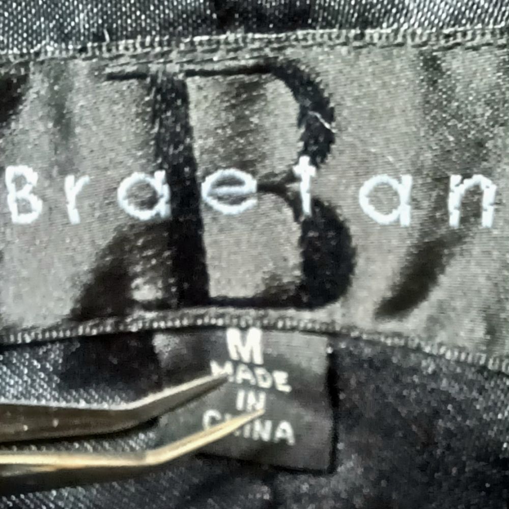 BRAETAN Faux Fur Winter Jacket Mob Wife Short Coat Pockets Jet Black Size M - Picture 6 of 9